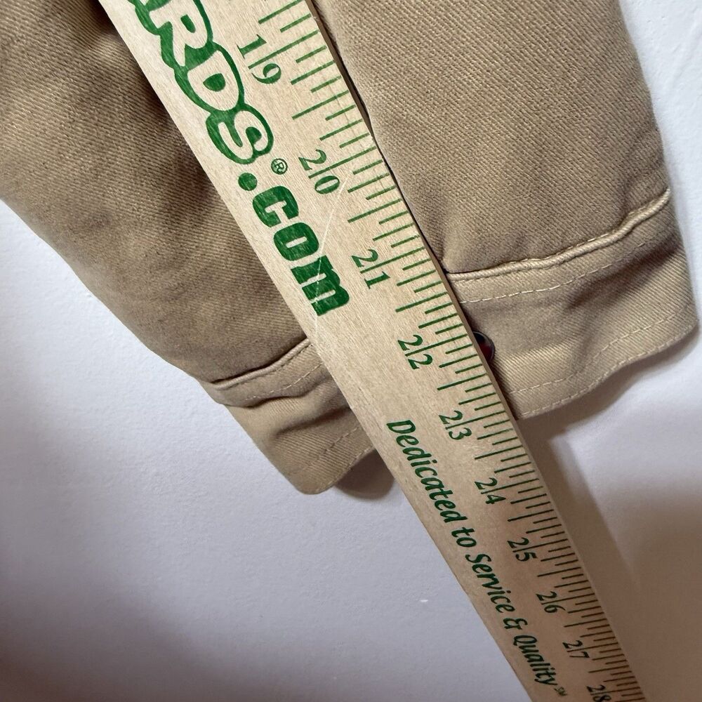 Bradford Exchange Mens Tan Bomber Jacket XL Zip Lined Embroidered Logo Army - Picture 8 of 11